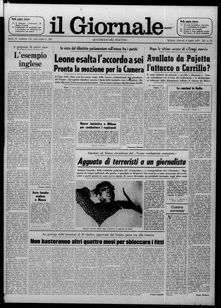 Il giornale nuovo : quotidiano del mattino